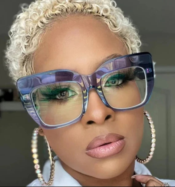 Women Cat Eye Glasses Oversized Vintage Style Old- School/ Retro Shade Glasses