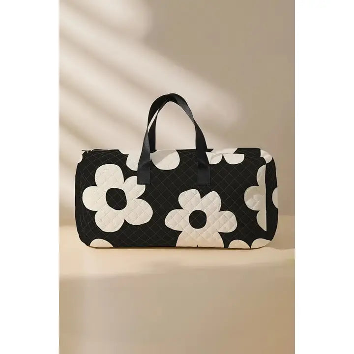 Women Flower Print Large Duffel Bag