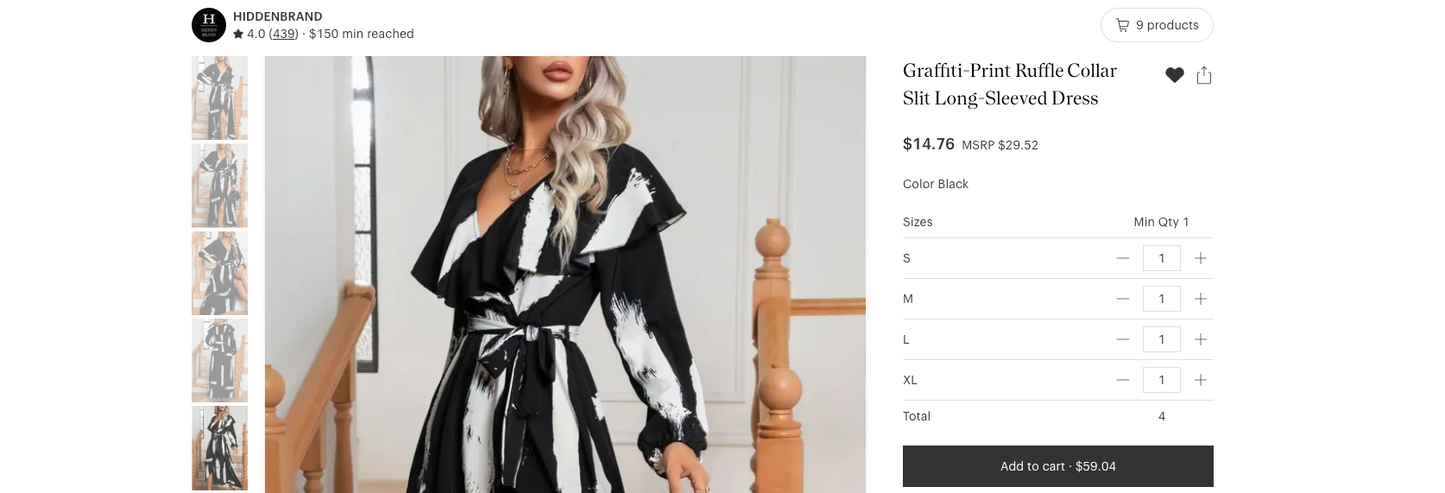 Women Graffiti Print Long Sleeve Dress