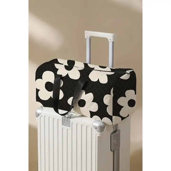 Women Flower Print Large Duffel Bag