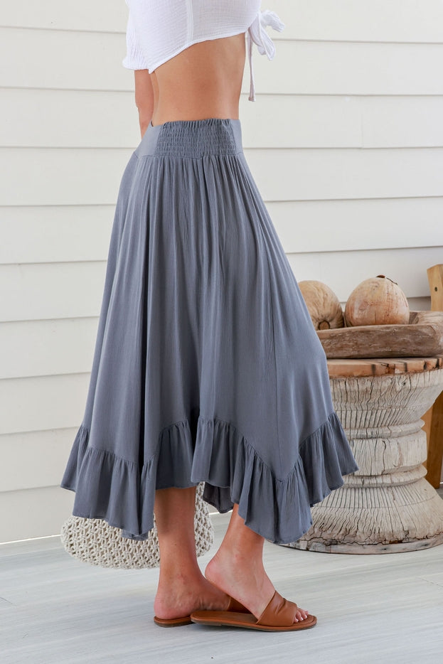 Women Ruffle Midi Skirt By Sanctum The Label