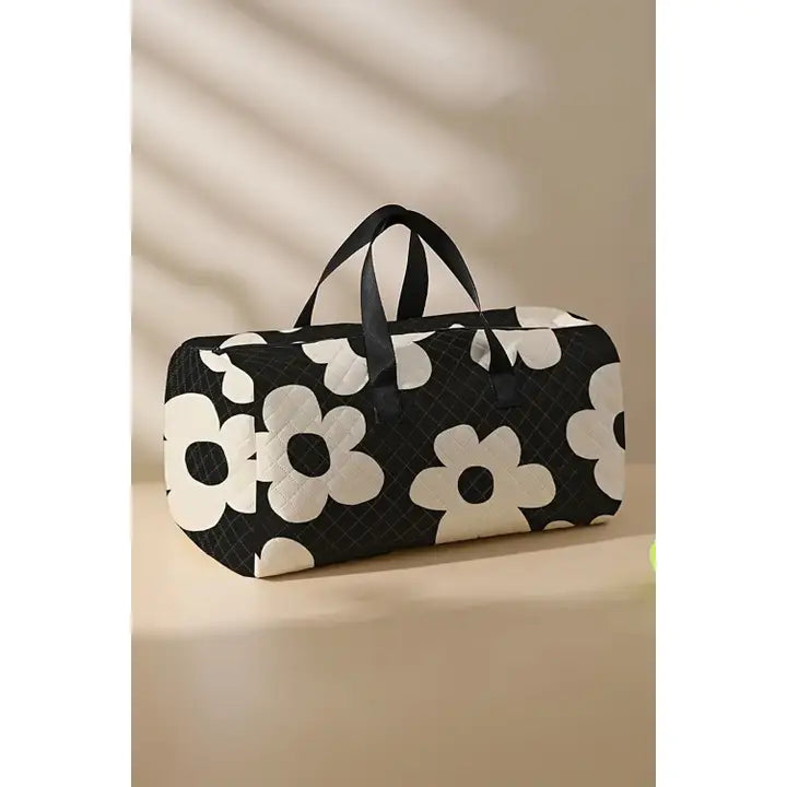Women Flower Print Large Duffel Bag