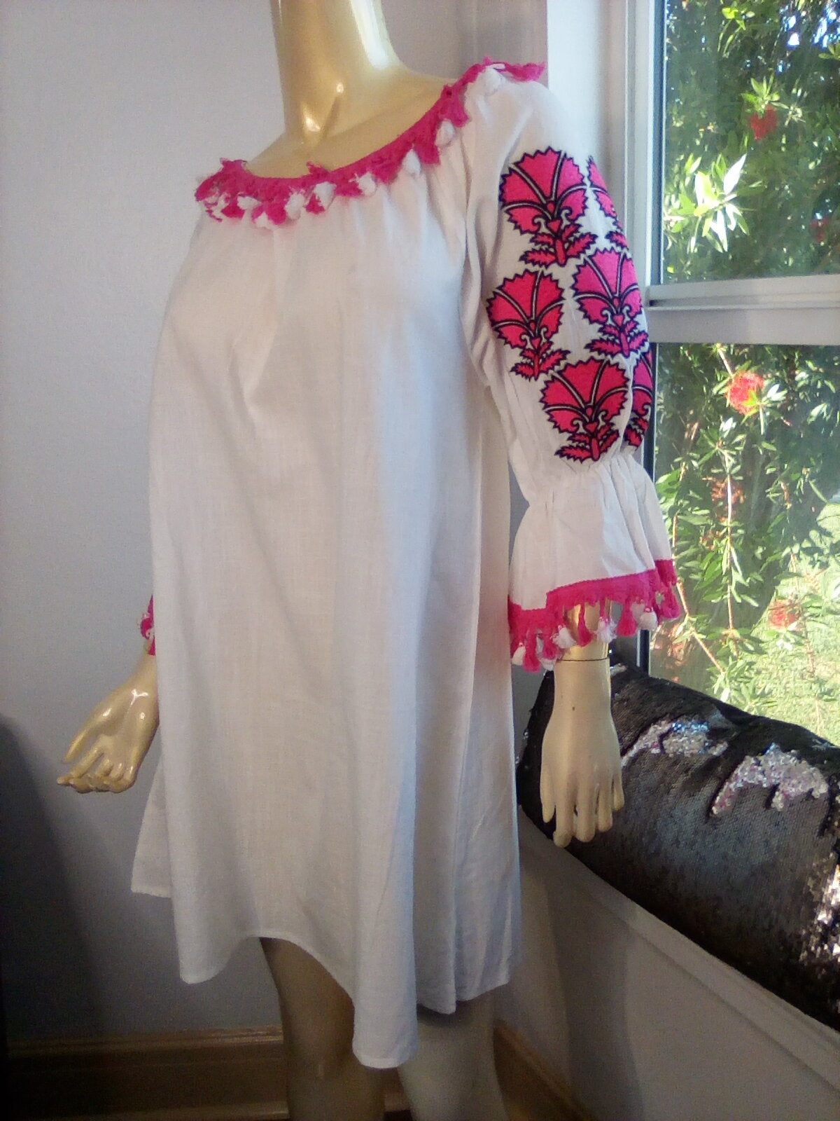 Women Embroidery and Tassels Dress