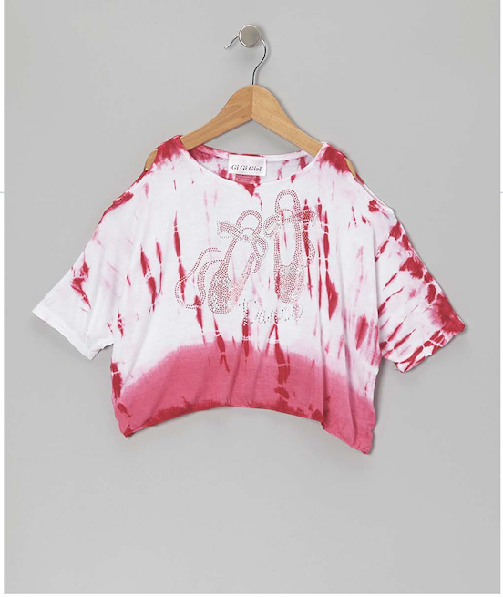 Girls Short Sleeve Top - Ballet slippers/Dance