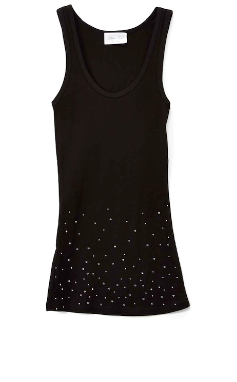 Girls & Junior Sleeveless Tank top - Random Rhinestones By Glitter Girl