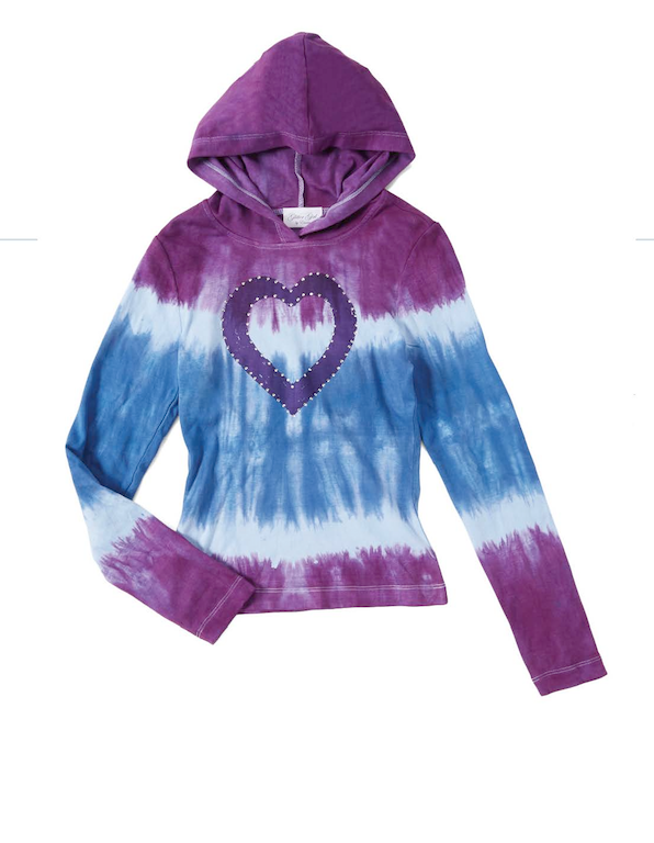 Girls Long SleeveTop - Pullover Hoodie - Heart