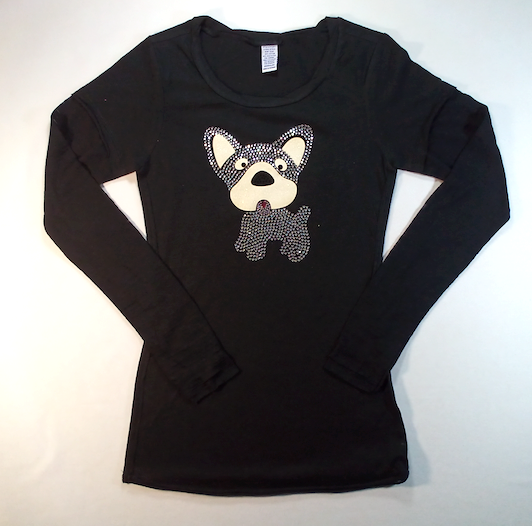 Girls Long Sleeve Top - Doggie