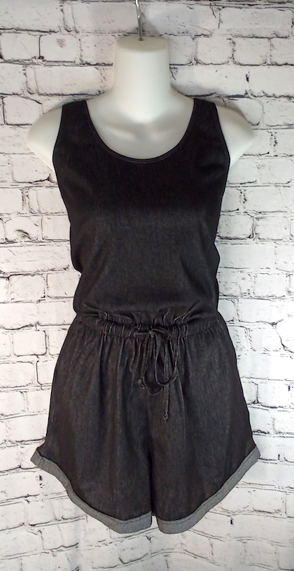 Women Stretch Denim Romper