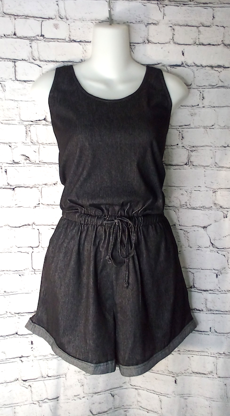 Women Stretch Denim Romper