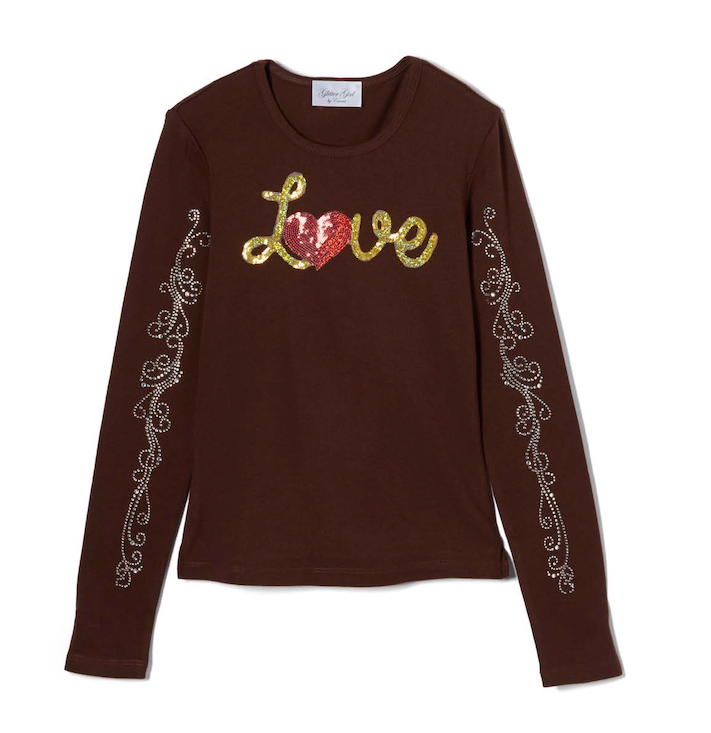 Girls & Junior Long Sleeve T shirt -Love