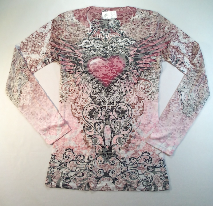 Girls Long Sleeve Top - All Over Print By Glitter Girl
