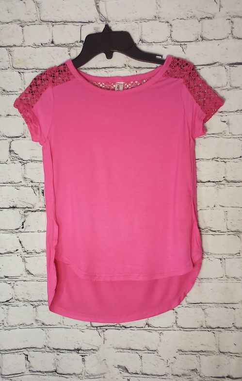 Girls Short Sleeve Top - Lace
