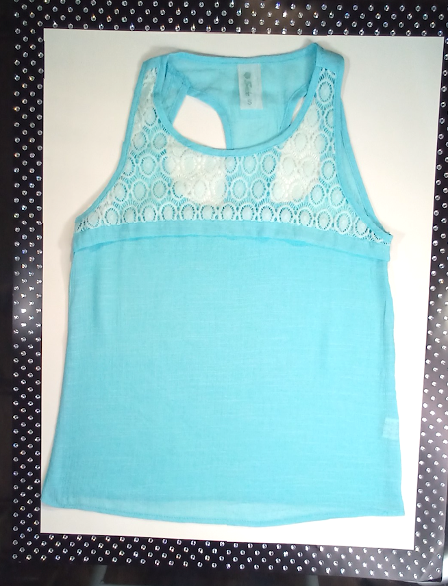Girls Sleeveless Top - Lace Front