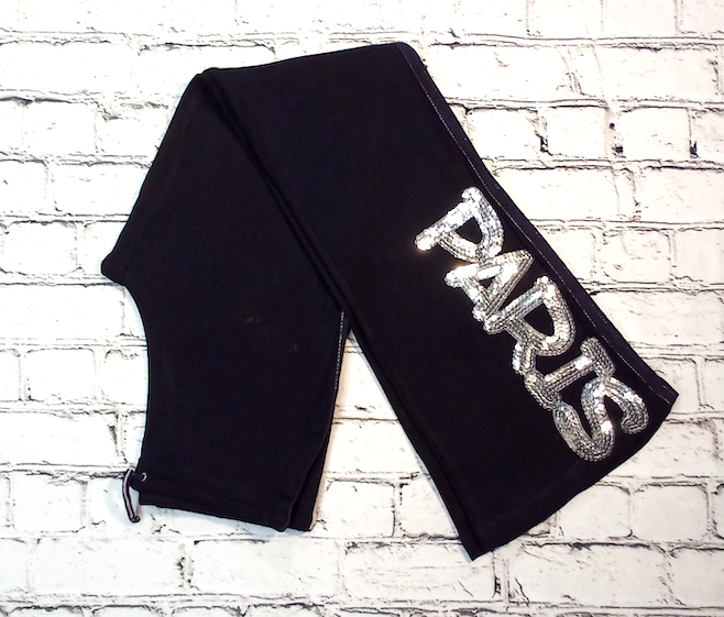 Girls Drawstring Pant Sequin Paris By Glitter Girl