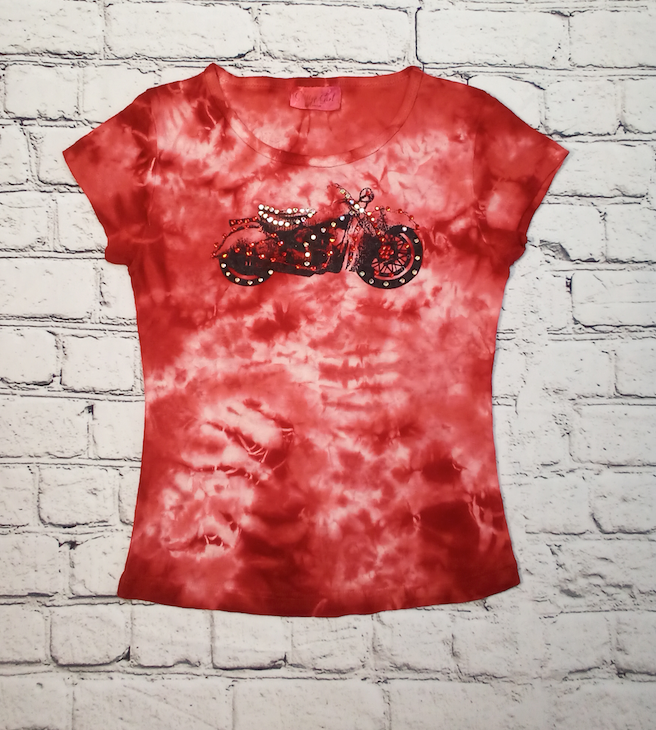 Girls Short Sleeve Top - Moto Bike