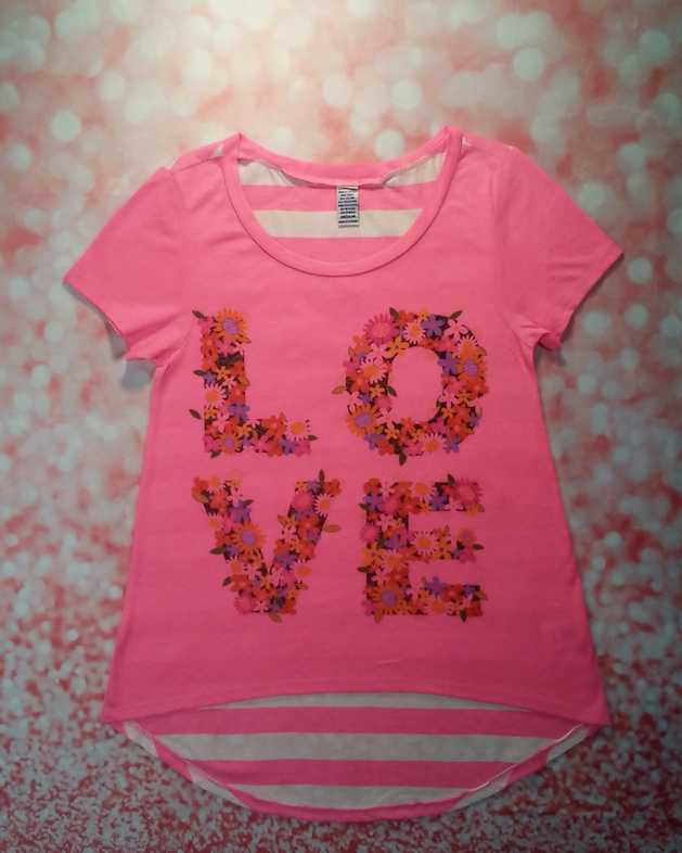 Girls Short Sleeve Top - LOVE