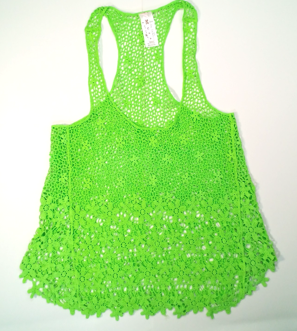 Girls Sleeveless Top - Allover Lace