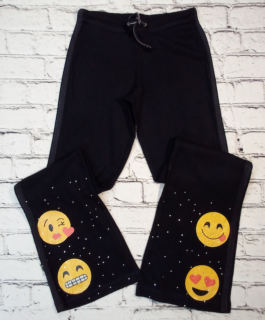 Girls Drawstring Pant emojis By Glitter Girl