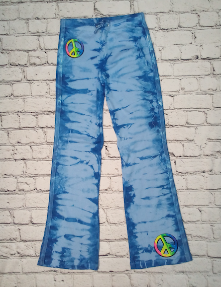 Girls Pants - Tie Dye - Peace Sign