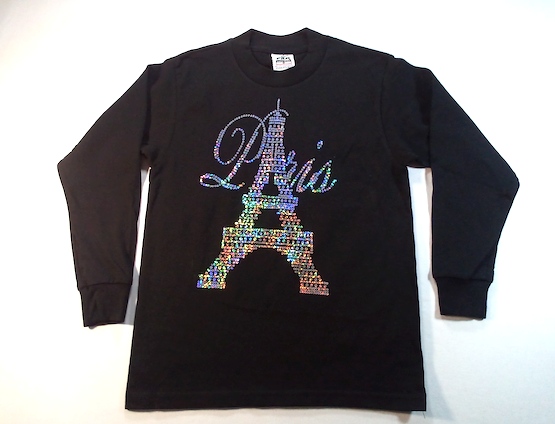 Girls Long Sleeve Top Sequin Paris