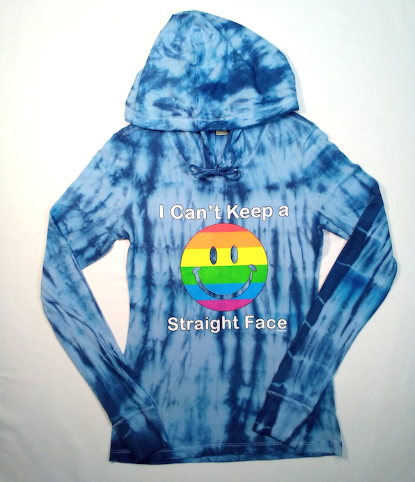 Girls Long Sleeve Top - Pull Over Hoodie - Smiley Face