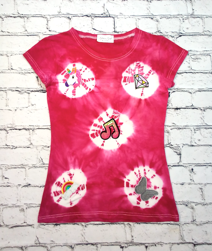 Girls Short Sleeve Top - Appliques