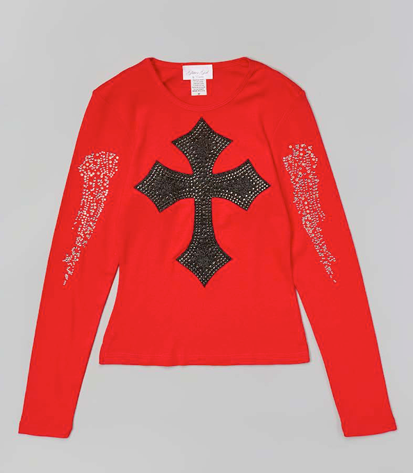 Girls Long Sleeve Top - Cross