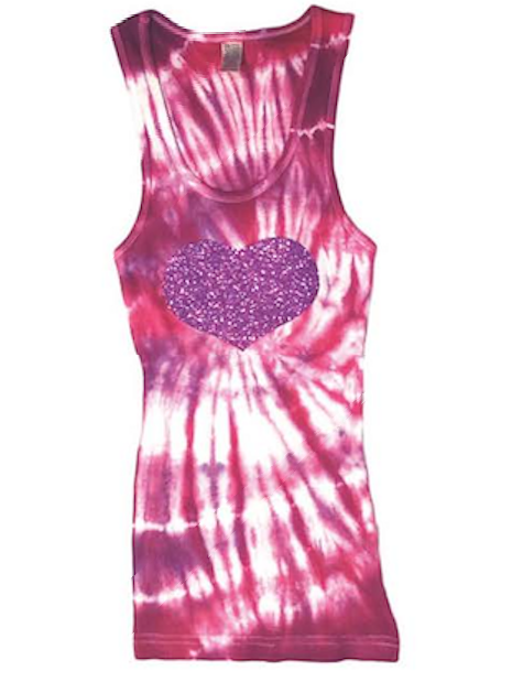 Girls & Junior Sleeveless Tank Top - Glitter Heart By Glitter Girl