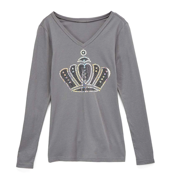 Girls Long Sleeve Top - Crown