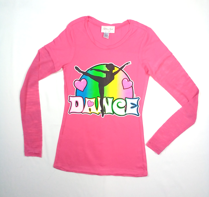 Girls Long Sleeve Top - Dance/Ballet