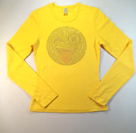 Girls Long Sleeve Top - Emoji