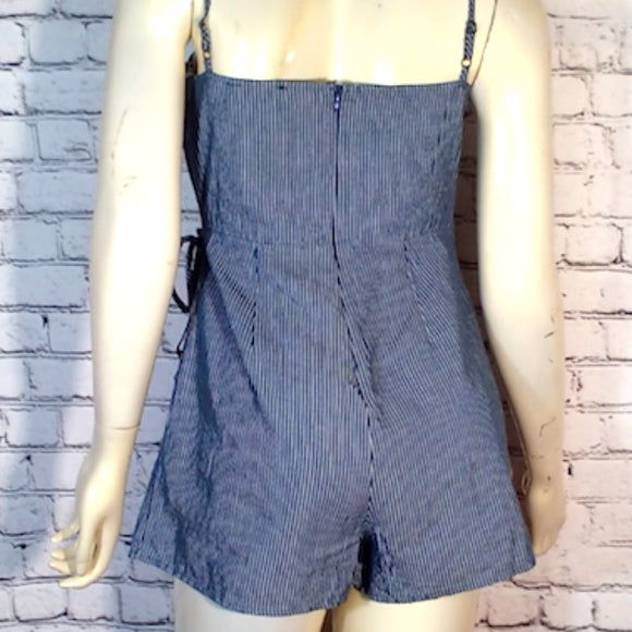 Women Striped Romper/Skort