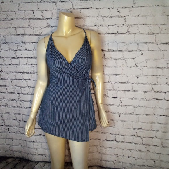 Women Striped Romper/Skort
