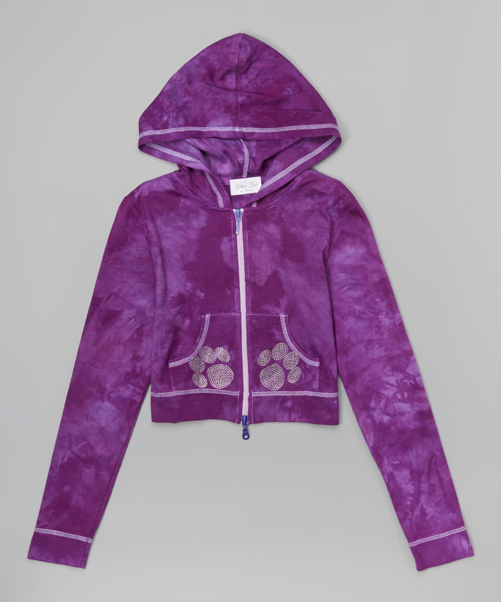 Girls Long sleeve Jacket - Rhinestone Paws By Glitter Girl