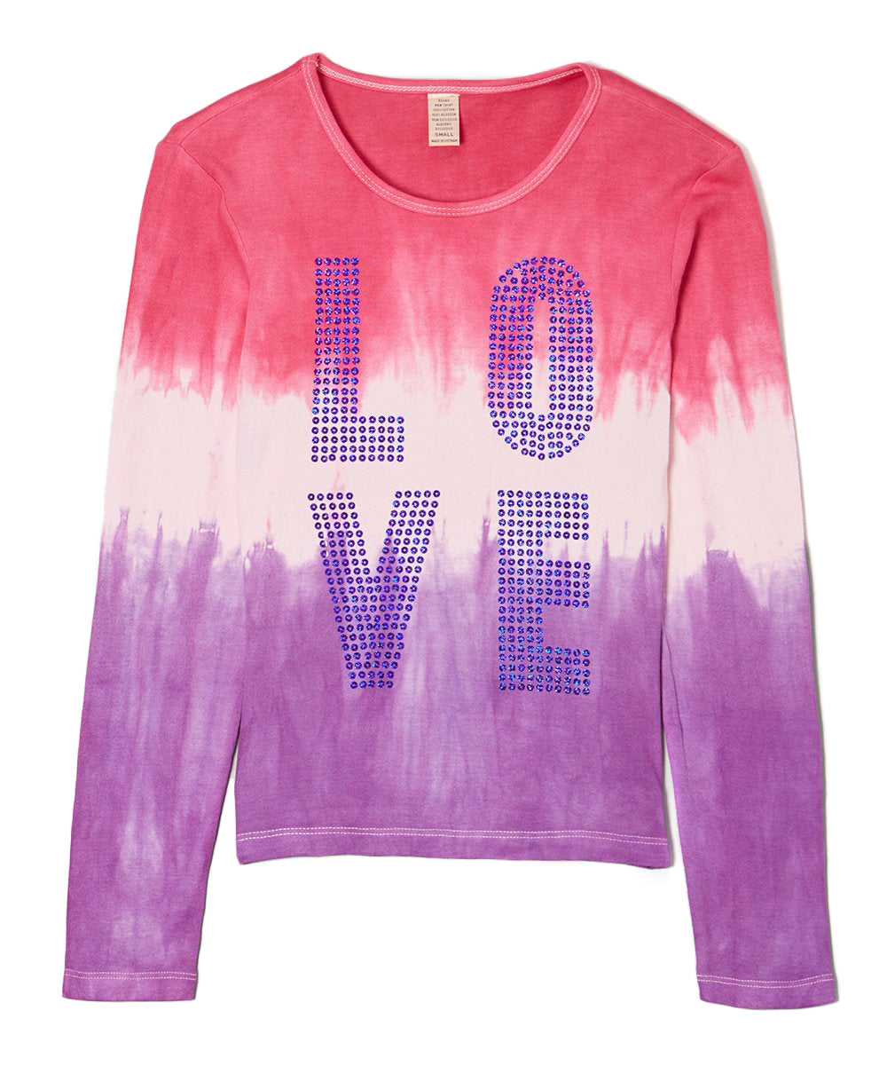 Girls Long Sleeve Top - Sequin Love