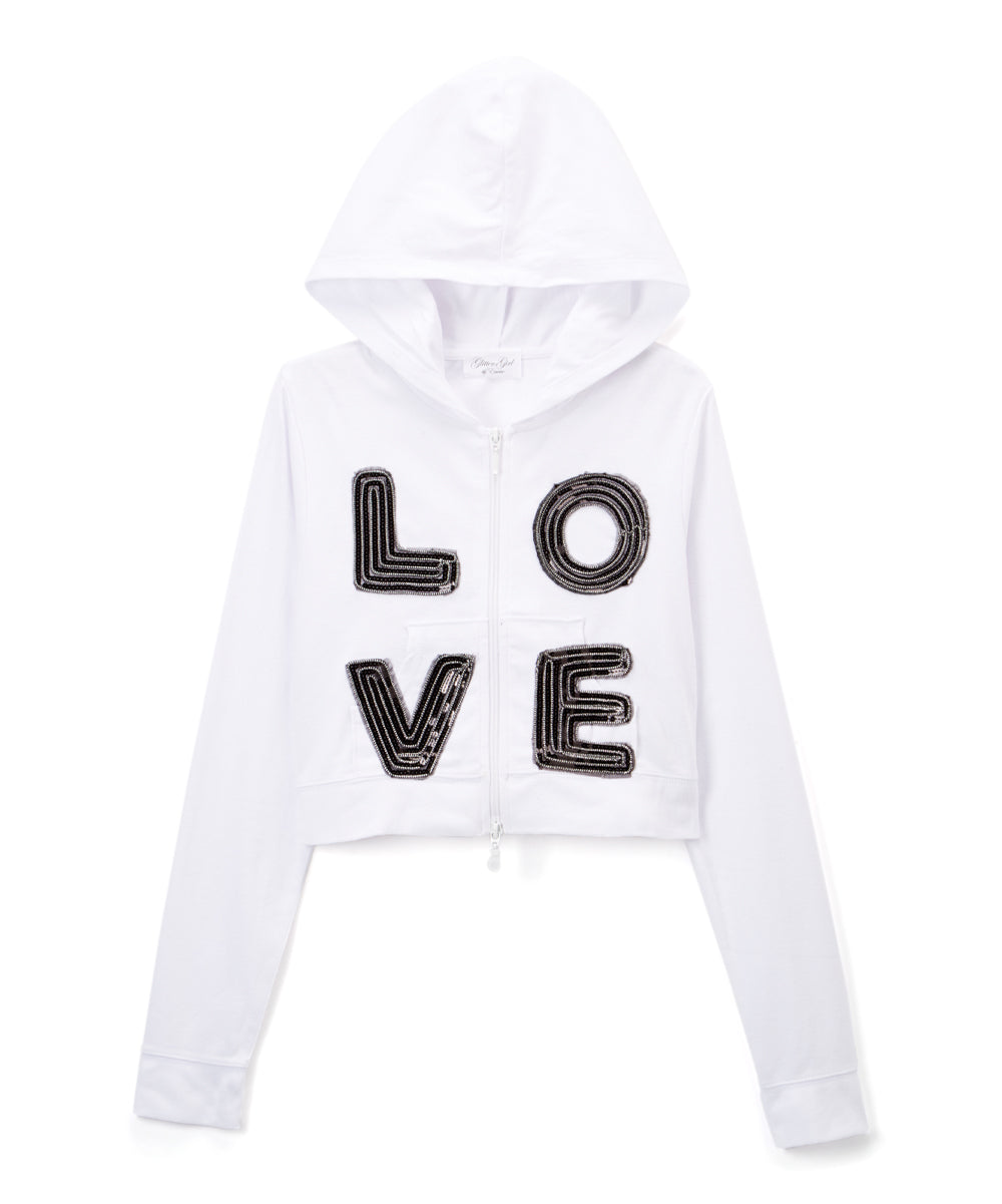 Girls Long Sleeve Jacket - Sequin LOVE By Glitter Girl By Glitter Girl