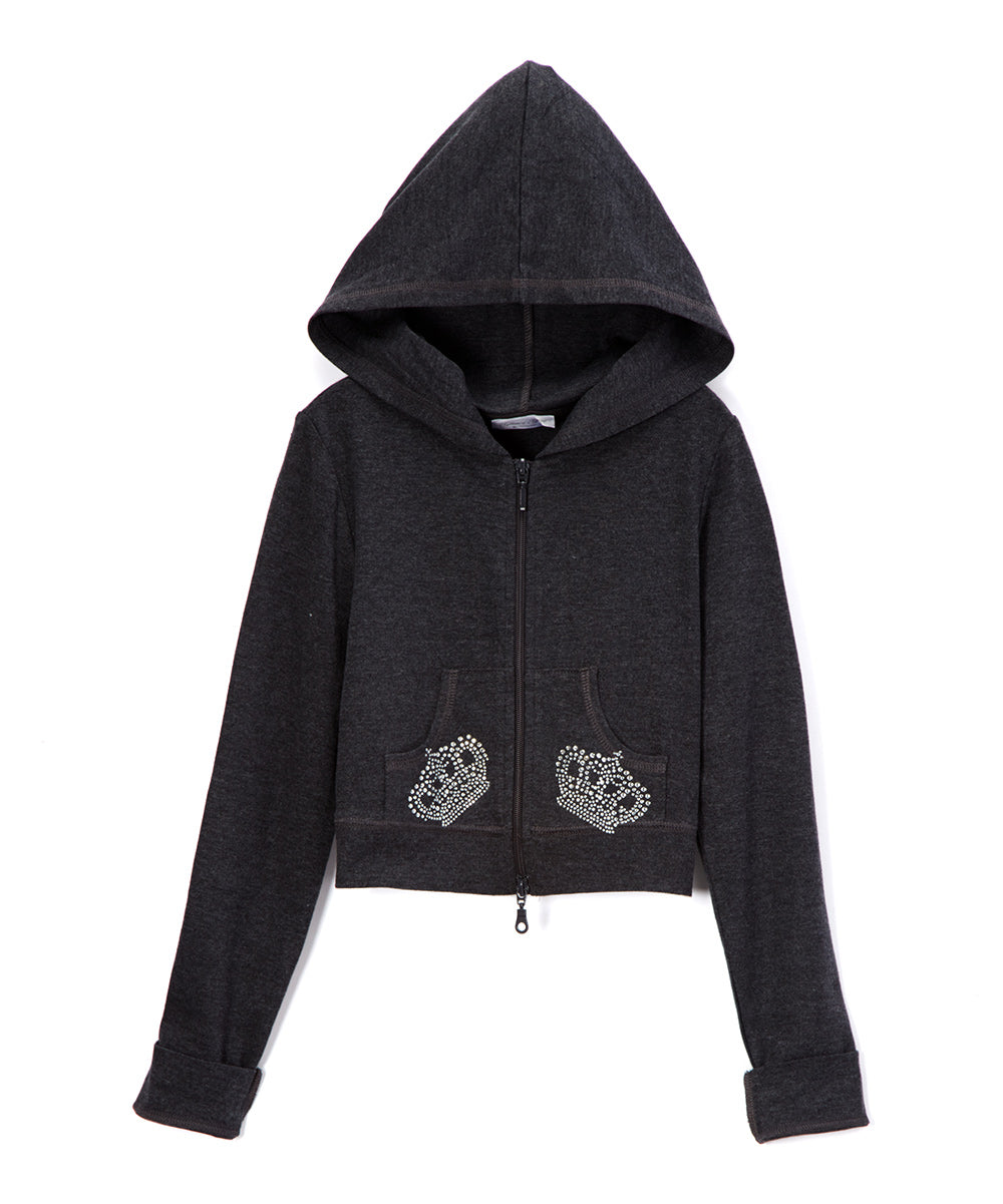 Girls Long Sleeve Jacket - Rhinestone Crowns By Glitter Girl