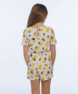 Girls Romper-Lemons print