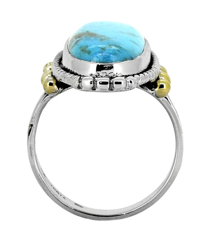 Women Blue Mohave 925 Sterling Silver Cocktail Ring