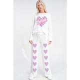 Women Barbie Lounge Set  Heart Print Soft/Cozy