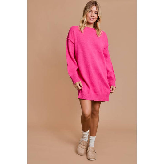 Women Oversized Tunic Sweater Dress