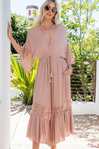 Women Jumpsuit Lace Kimono By  Sweet Lovely by Jen