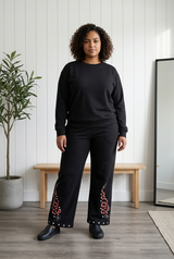 Women & Junior Drawstring Pant - Red Designer Snake