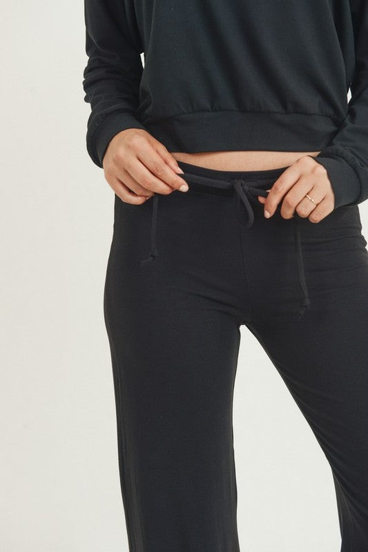 Women's Drawstring Wide Leg Lounge or on the Go Pants.