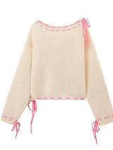 Women Sweater Lace Detail
