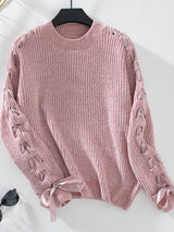 Women Sweater with arm Lace Up