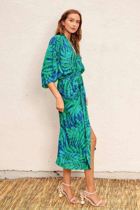 Women Floral Wrap Dress