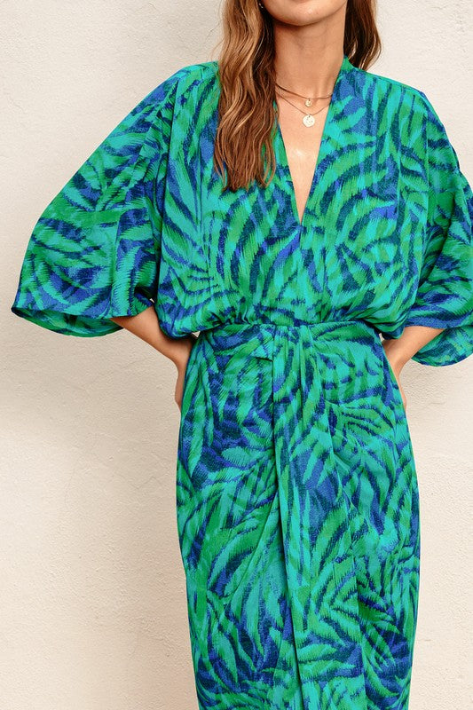 Women Floral Wrap Dress