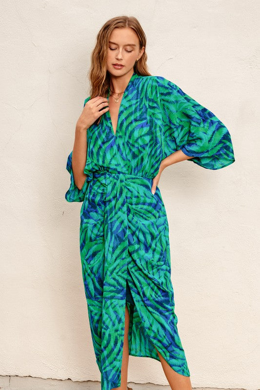 Women Floral Wrap Dress