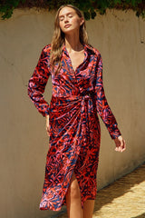 Women Floral Wrap Dress